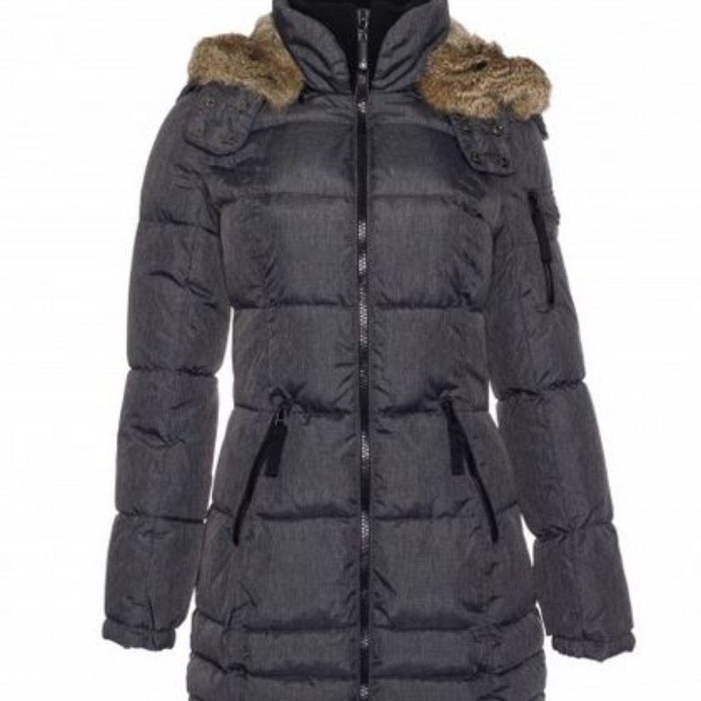 Charcoal Puffa Coat